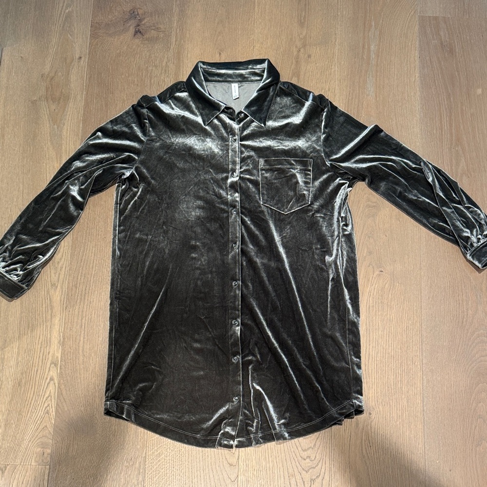 Gentle Fawn Velvet shirt dress